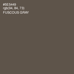 #5E5449 - Fuscous Gray Color Image